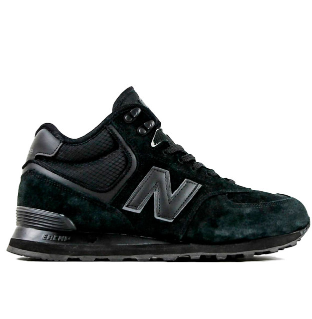 New Balance 574 Black Suede Winter С МЕХОМ
