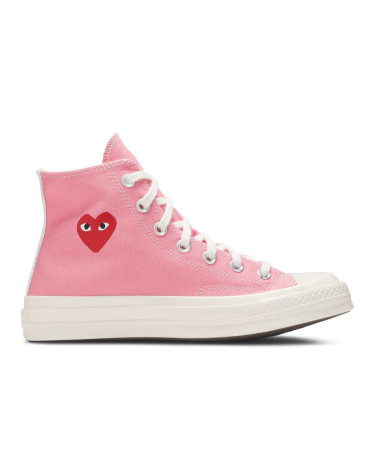 Converse x Comme Des Garcons Play Chuck 70 High Pink 168301C