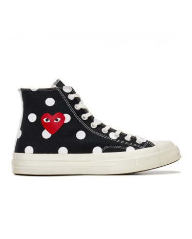 Converse x Comme Des Garcons Play Chuck 70 High Polka Dot Black 157250C