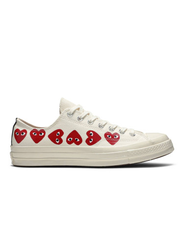 Converse x Comme Des Garcons Play Chuck 70 Low Multi Heart 162975C