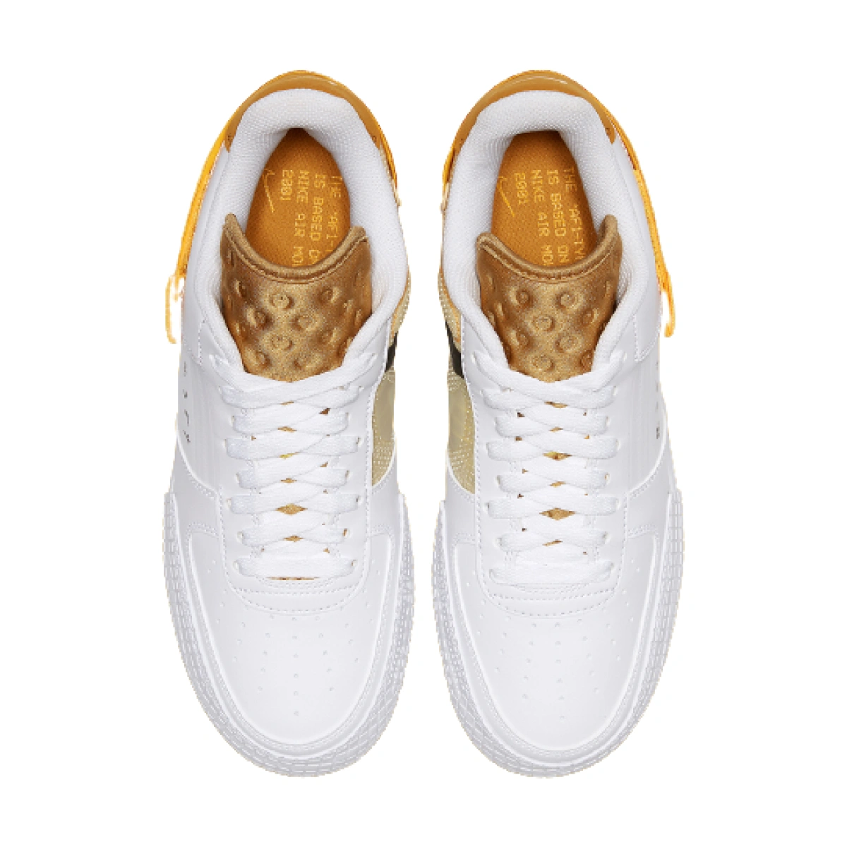 Nike af1 white gold store
