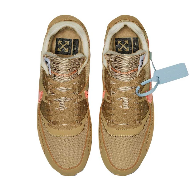 Air max 90 off white desert ore on feet sales