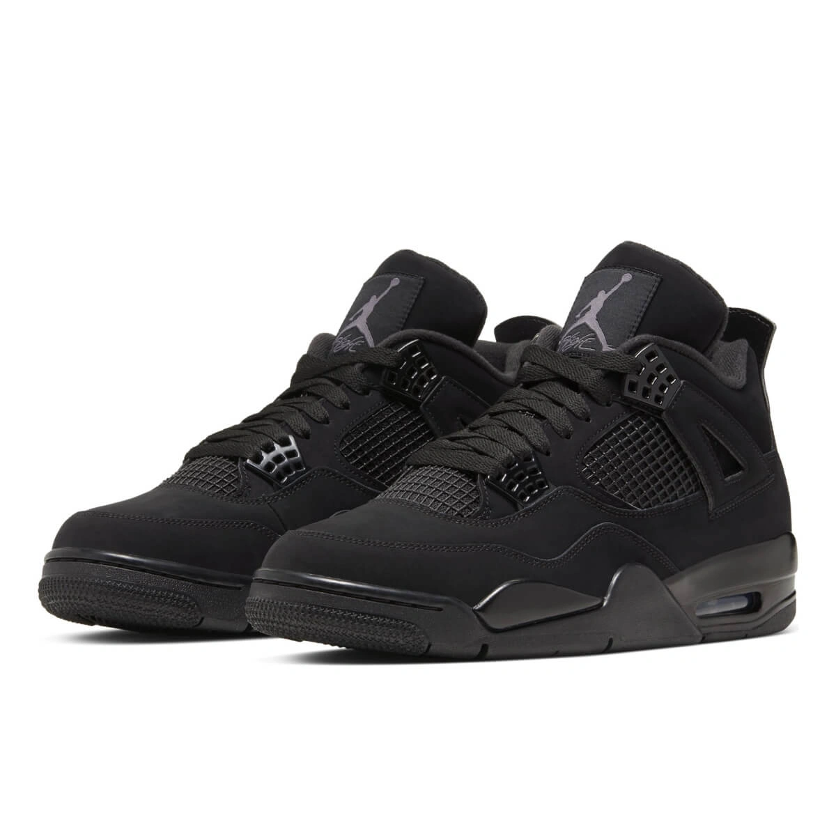 Gray and black jordan 4 on sale