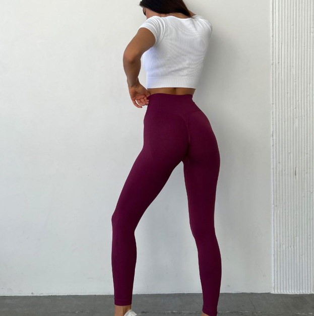 Легінси Бордові з Push-Up Ефектом