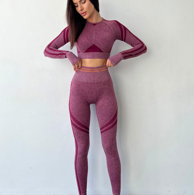 Легінси Бордові з Push-Up Ефектом