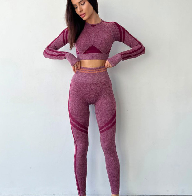 Легінси Бордові з Push-Up Ефектом