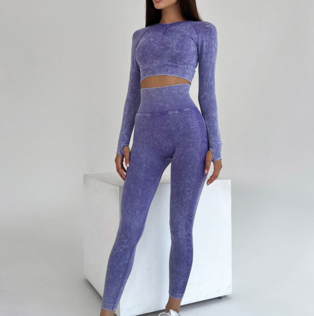 Комплект Легінси з Push-Up Ефектом + Рашгард Фіолетовий