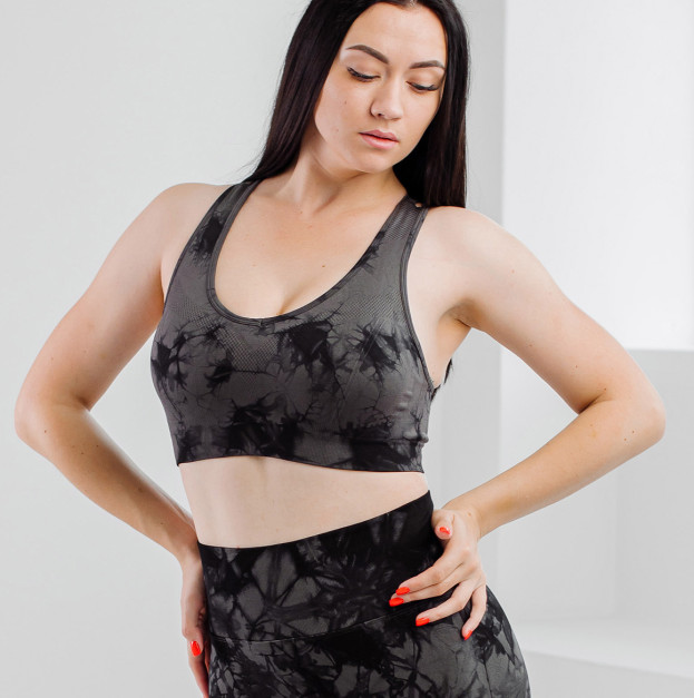 Топ Спортивний Сіро Чорний