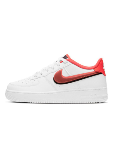 Nike Air Force 1 LV8 Double Swoosh White Bright Crimson CW1574-101
