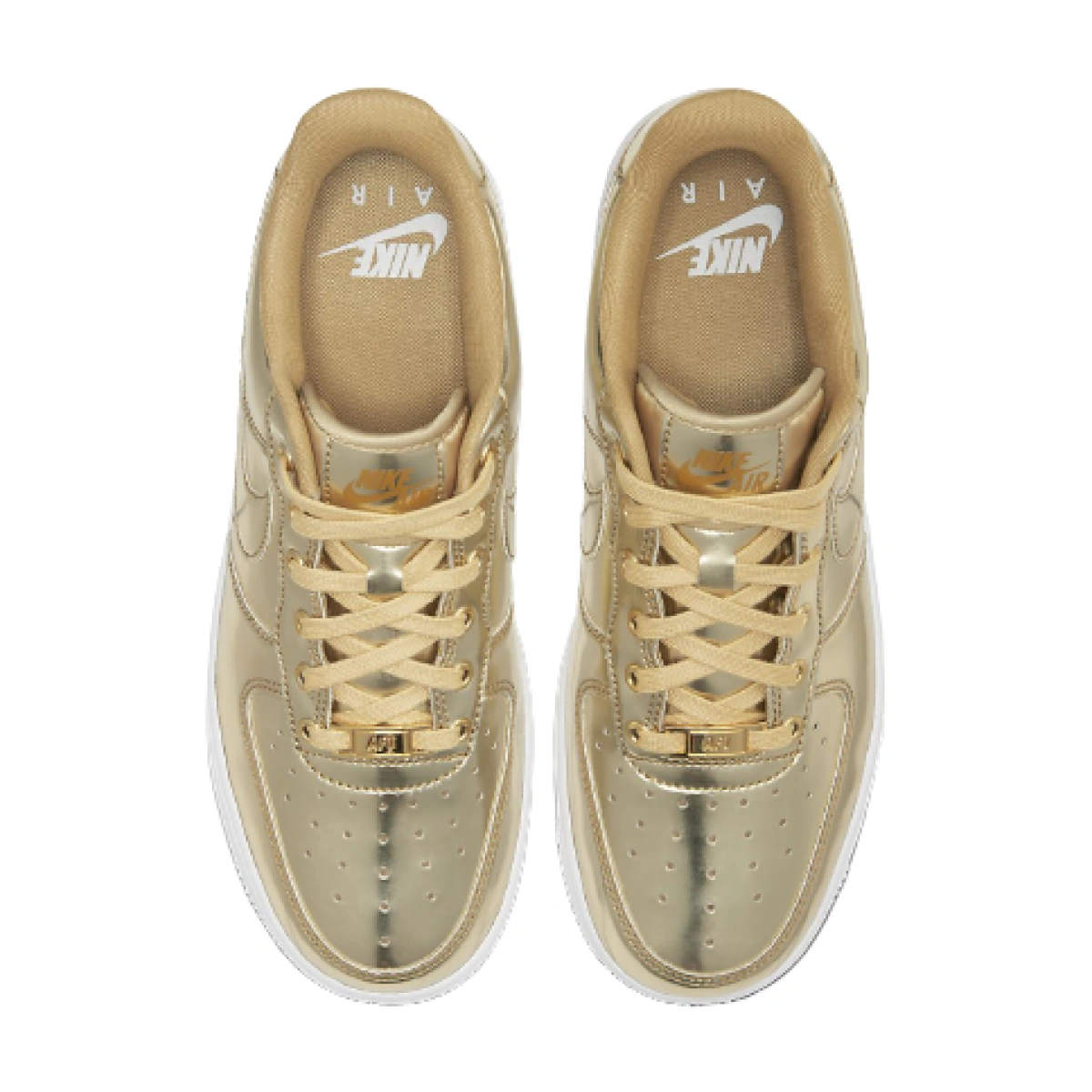 Nike air force 1 low white metallic gold on sale