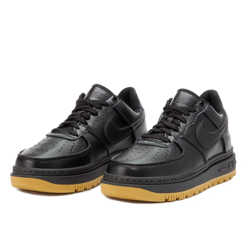 Nike air force 1 black gum bottom top