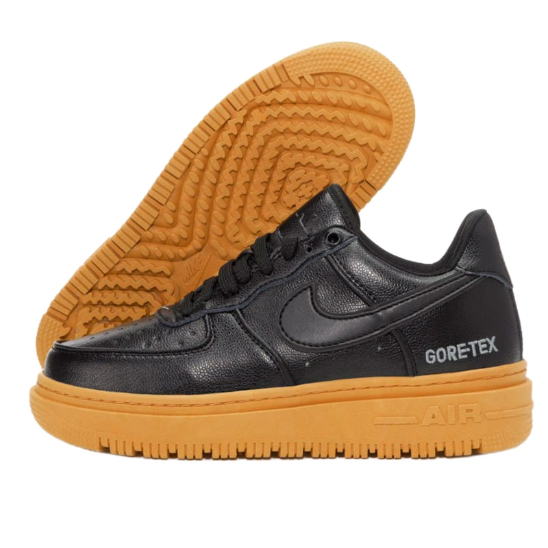 Nike air force 1 black leather on sale