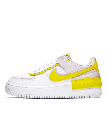 Nike Air Force 1 Shadow White Barely Rose Speed Yellow CJ1641-102