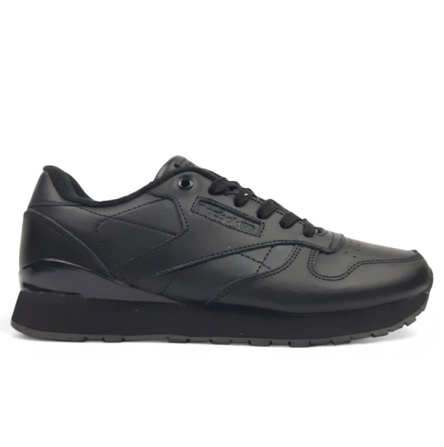 Reebok Classic Leather Black З ФЛІСОМ