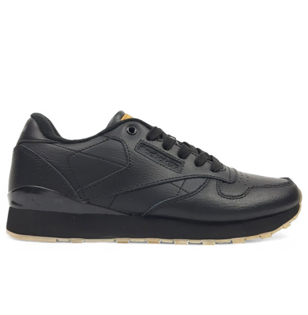 Reebok Classic Leather Black Gym С ФЛИСОМ