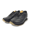 Кроссовки Reebok Classic Leather Black Gym С ФЛИСОМ
