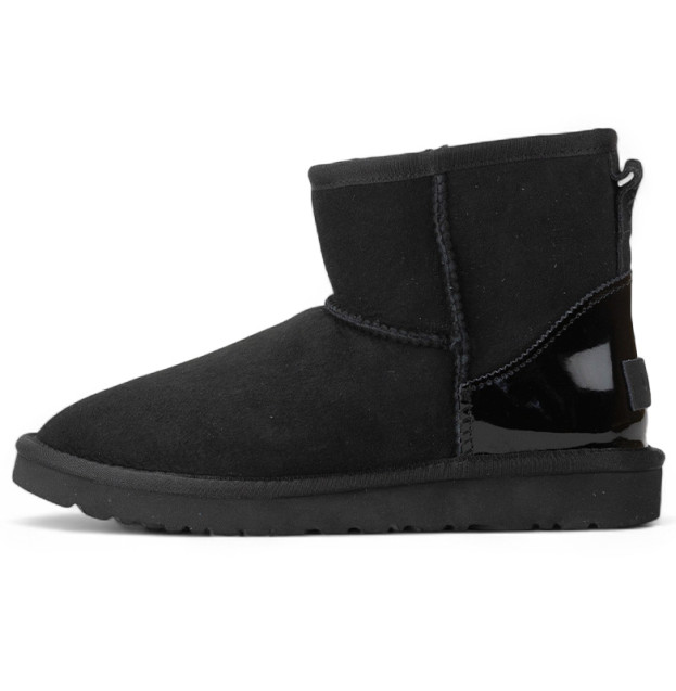 UGG Classic Mini Black Metallic Suede