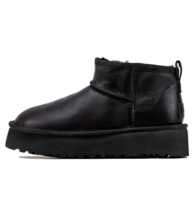 UGG Ultra Mini Platform Leather Black Premium