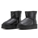 Черевики UGG Mini Leather Black Platform