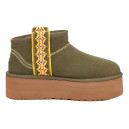 Придбати UGG Ultra Mini Classic Braid Platform Boot Olive FKS2350547