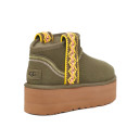 UGG Ultra Mini Classic Braid Platform Boot Olive 2350547