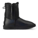 Придбати UGG Classic Short Zip Leather Black FKS2355465
