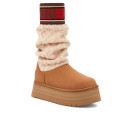 Черевики UGG Classic Sweater Letter Boot Chestnut