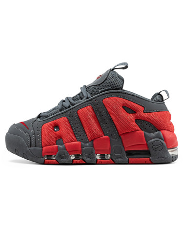 Nike Air More Uptempo Low Dark Grey Light Crimson
