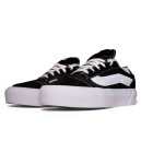 Кеди Vans Knu Skool Platform Black White З ХУТРОМ