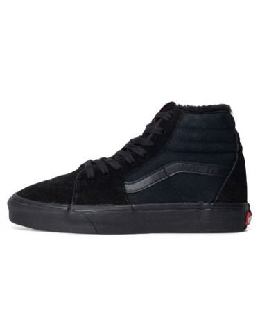 Vans Old Skool High Total Black З ХУТРОМ