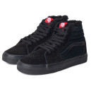 Кеди Vans Old Skool High Total Black З ХУТРОМ