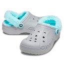 Сабо Crocs Baya Lined Fuzz Strap Grey Ice Blue