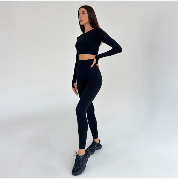 Легінси Темно Чорні з Push-Up Ефектом