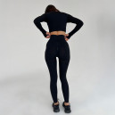 Спортивний одяг Легінси Темно Чорні з Push-Up Ефектом