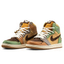 Кроссовки Jordan 1 x Zion Williamson Voodoo Yellow Green Brown