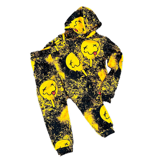 Дитячий костюм з флісом жовтий смайлик