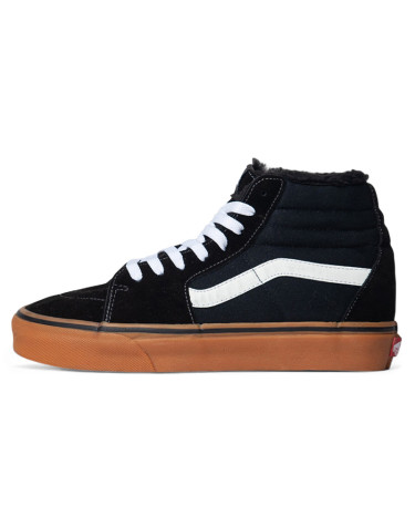 Vans Old Skool High Black White Gum С МЕХОМ