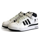 Кросівки Adidas Forum High White Black С МЕХОМ