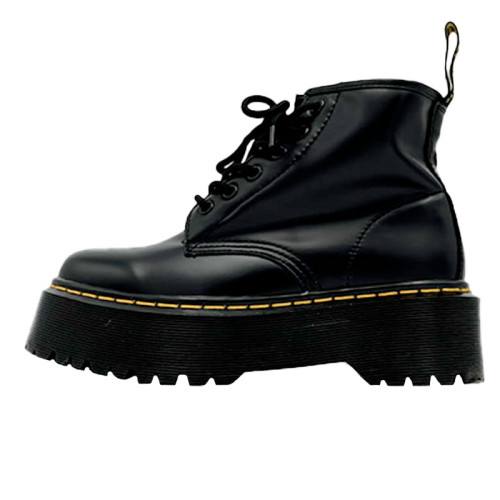 Dr. Martens Jadon Smooth Leather Platform Boots Ankle Black С ФЛИСОМ