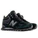 Кроссовки New Balance 574 Black Suede Winter С МЕХОМ