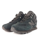 Кросівки New Balance 574 All Black Suede Winter С МЕХОМ