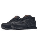 Кросівки New Balance 574 Black Leather Winter С МЕХОМ