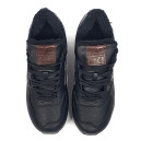Оригінал New Balance 574 Black Leather Winter С МЕХОМ