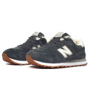 Кросівки New Balance 574 Grey White Winter С МЕХОМ