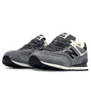 Кросівки New Balance 574 Grey Black White Winter С МЕХОМ