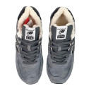 Оригінал New Balance 574 Grey Black White Winter С МЕХОМ