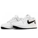 Кроссовки Nike Air Force 1 low In Yan White Black Winter С ФЛИСОМ