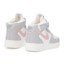 Оригінал Nike Air Force 1 High Grey Pink Winter С МЕХОМ
