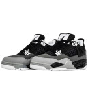 Кросівки Jordan 4 Retro Black Grey White Winter С МЕХОМ