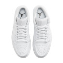 Оригинал Jordan 1 Low Triple White Tumbled Leather